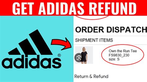 adidas refunds uk.